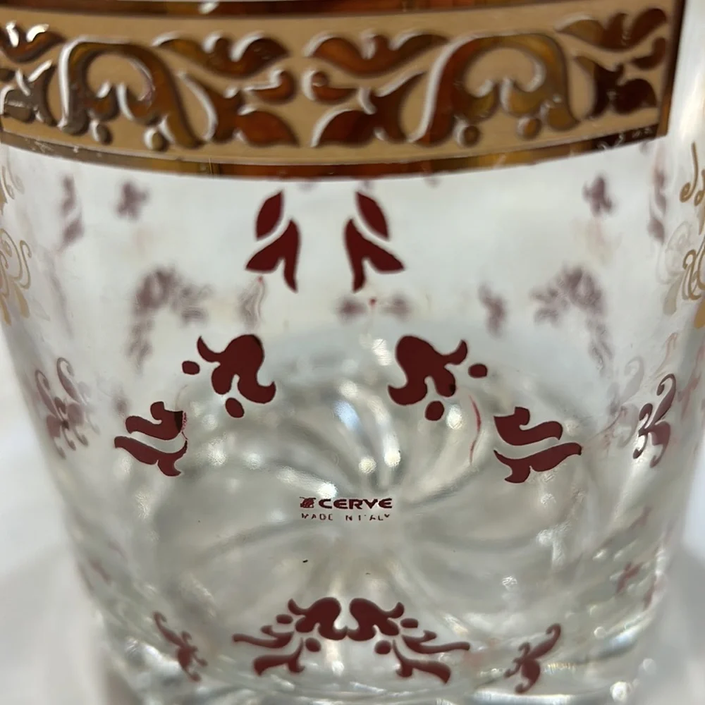 Cerve Vintage Glassware made in Italy,small ice bucket for bar